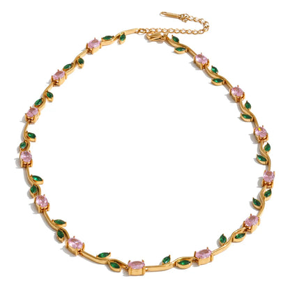 Blossom Zircon Set – waterproof necklace and bracelet set by C'Bella Jewelry