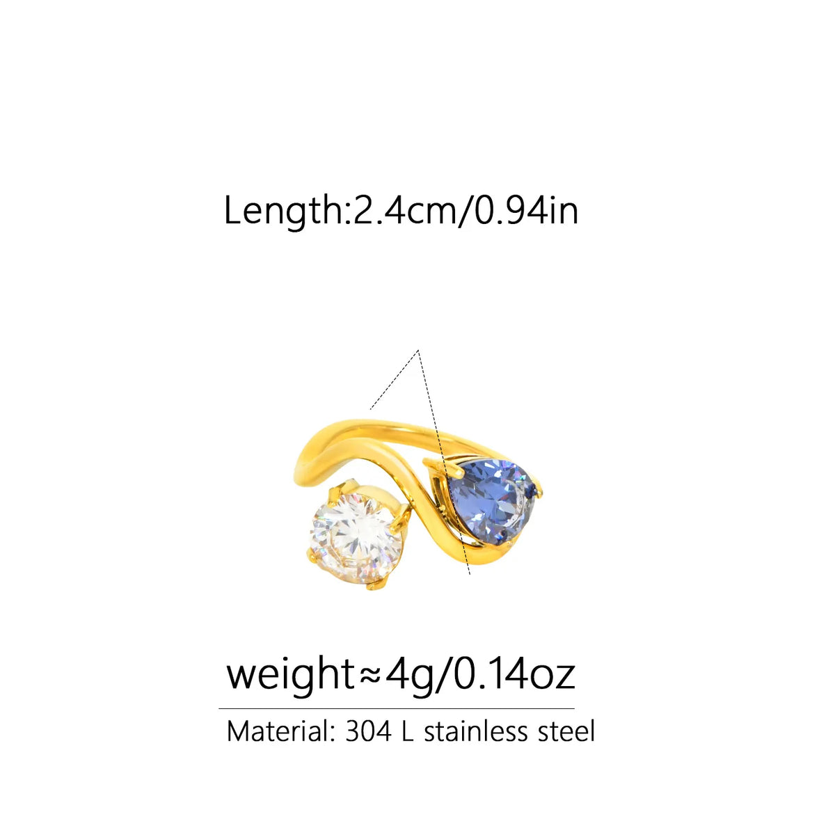 Teardrop Curve Ring by C'Bella Jewelry
