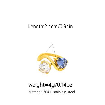 Teardrop Curve Ring by C'Bella Jewelry