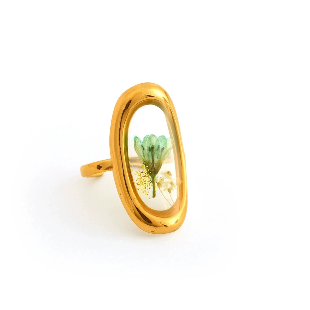 Pressed Flower Ring by C'Bella Jewelry