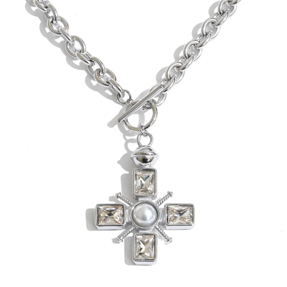 Vintage Cross Necklace by C'Bella Jewelry