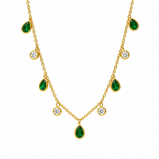 Dreamy Water Droplet Tassel Necklace – necklace, alternate view 6
