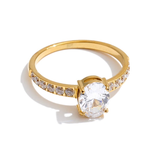 Radiant Zircon Ring – waterproof ring by C'Bella Jewelry