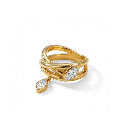 Twist Marquise Ring by C'Bella Jewelry