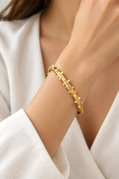 Pearl Cuff Bangle by C'Bella Jewelry – view 1