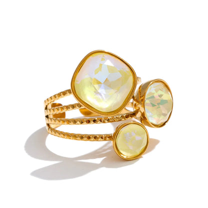 Prism Crystal Ring – waterproof adjustable ring by C'Bella Jewelry
