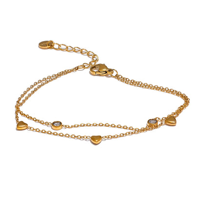 Heart Layered Bracelet – waterproof bracelet by C'Bella Jewelry