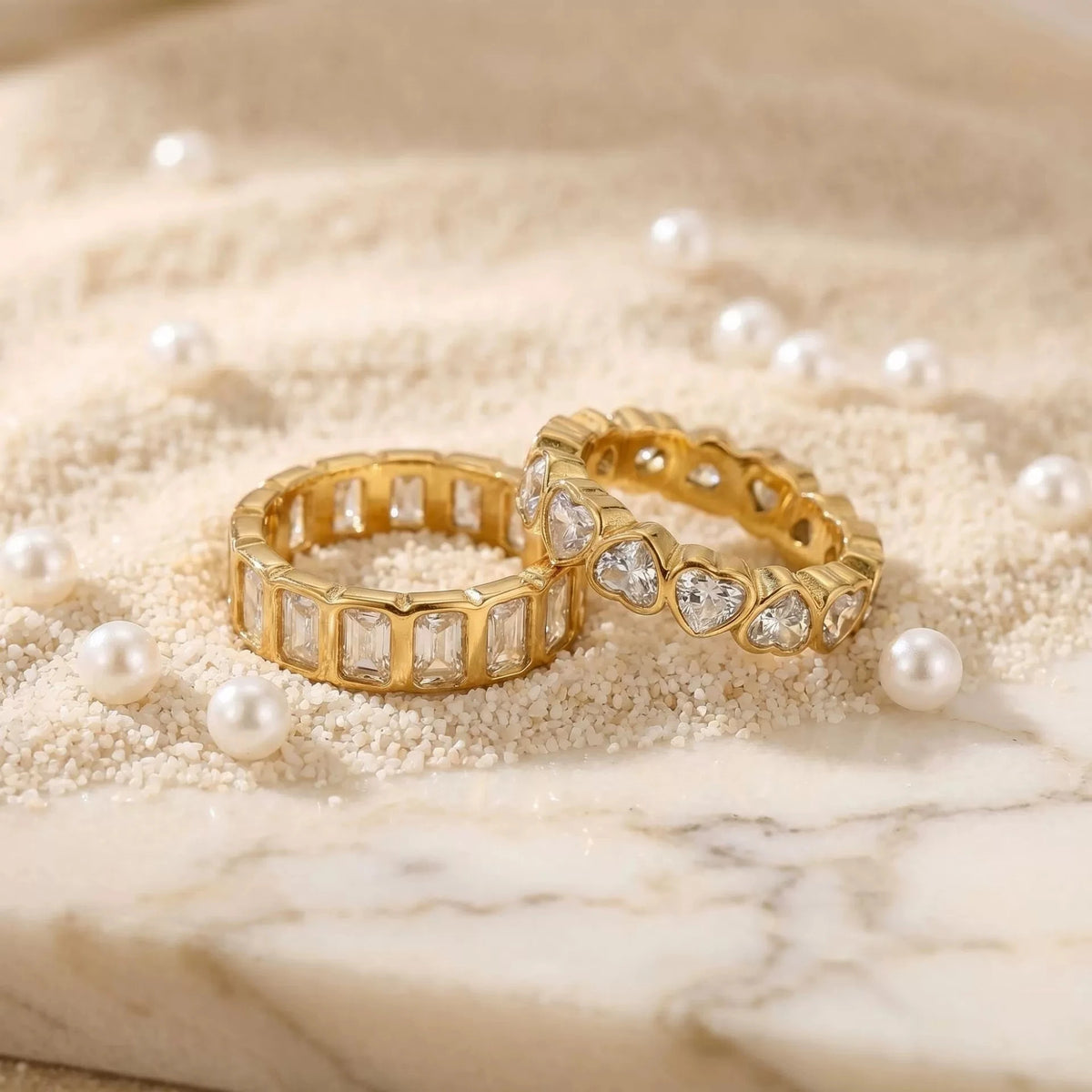 Emerald Cut Pavé Ring – alternate view 6