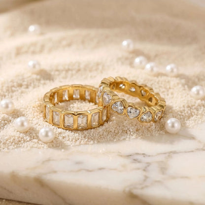 Emerald Cut Pavé Ring – alternate view 6