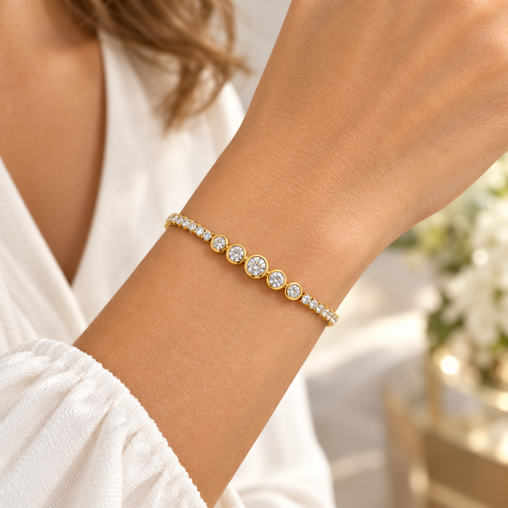 Bezel Tennis Bracelet by C'Bella Jewelry – view 1