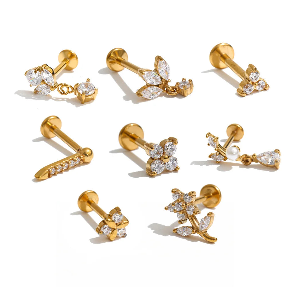 Zircon Charm Piercing – waterproof piercing by C'Bella Jewelry