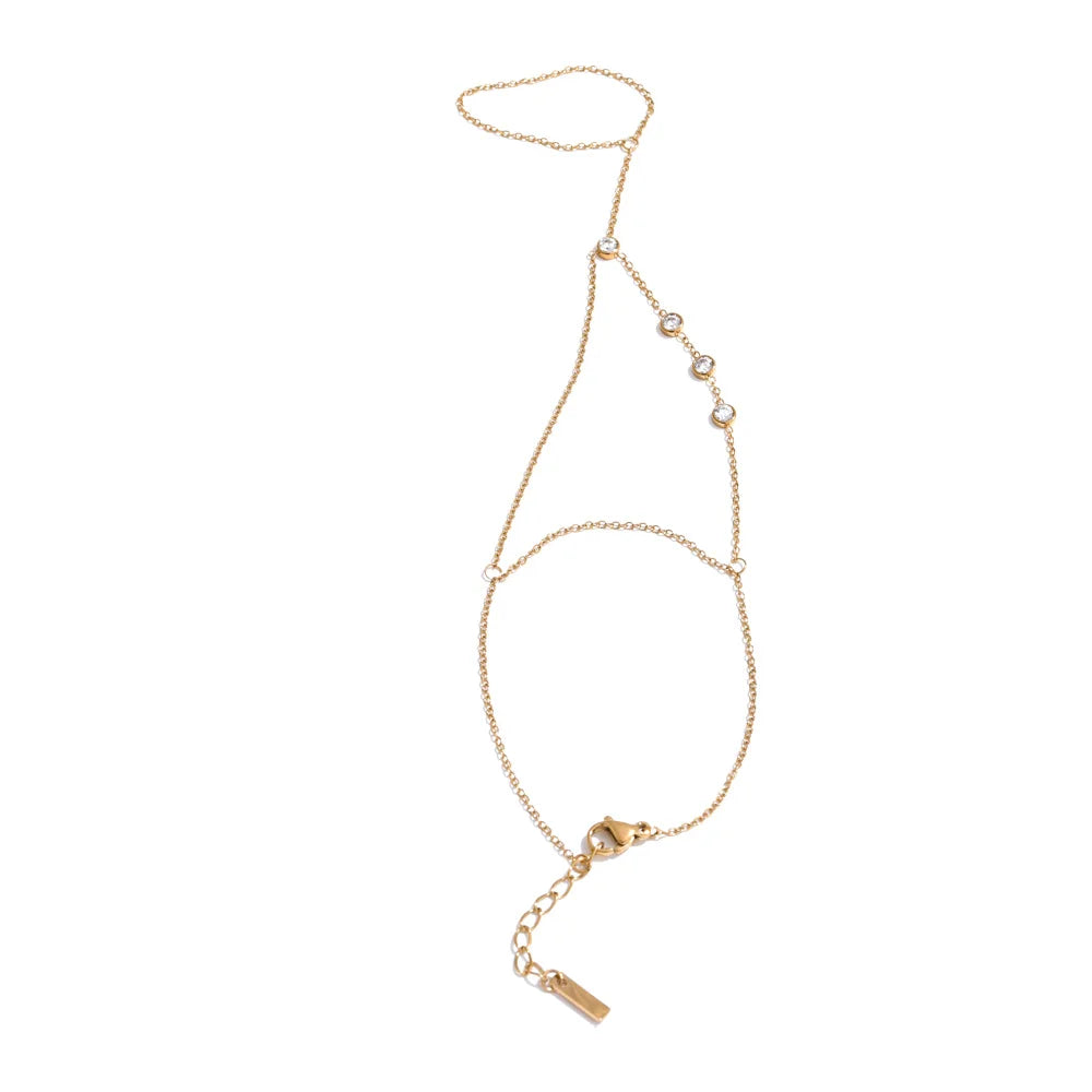 Geometric Hand Chain by C'Bella Jewelry