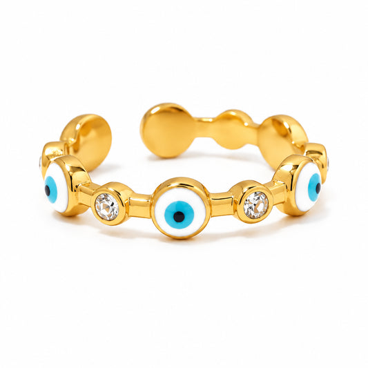 Evil Eyes Zircon Ring – ring, alternate view 2