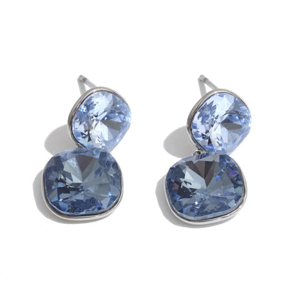 Crystal Square Drop Earrings by C'Bella Jewelry