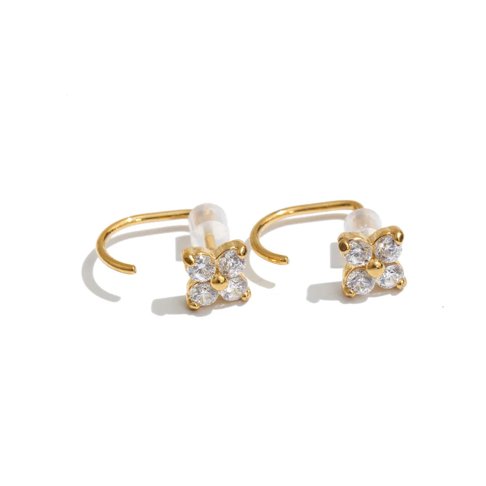 Zircon Blossom Studs – waterproof earrings by C'Bella Jewelry