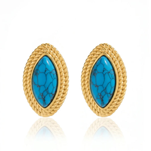 Navette Horse Eye Earrings – earrings, alternate view 5