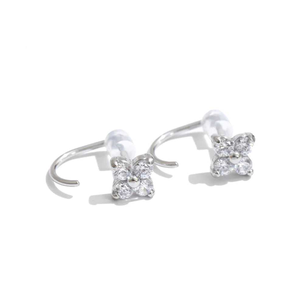 Zircon Blossom Studs by C'Bella Jewelry