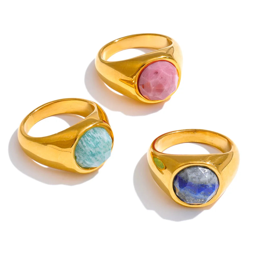 Natural Gemstone Ring – gold gemstone ring by C'Bella Jewelry