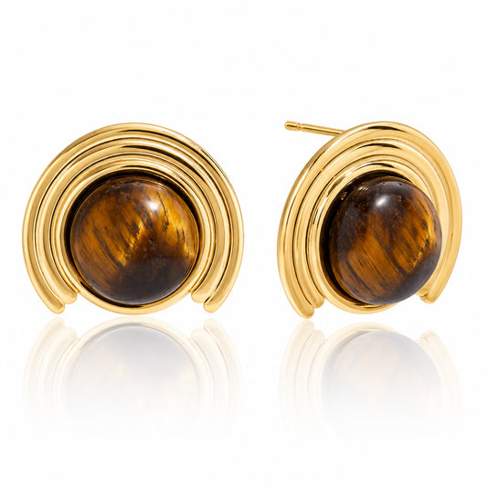 Vintage Tiger Eye Stone Set – jewellery set, alternate view 2