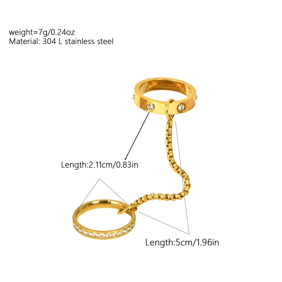 Duo Stacking Ring by C'Bella Jewelry