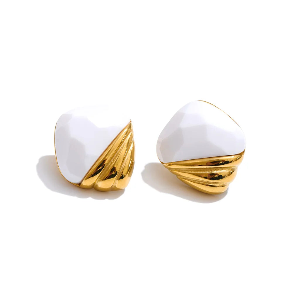 Square Resin Studs by C'Bella Jewelry