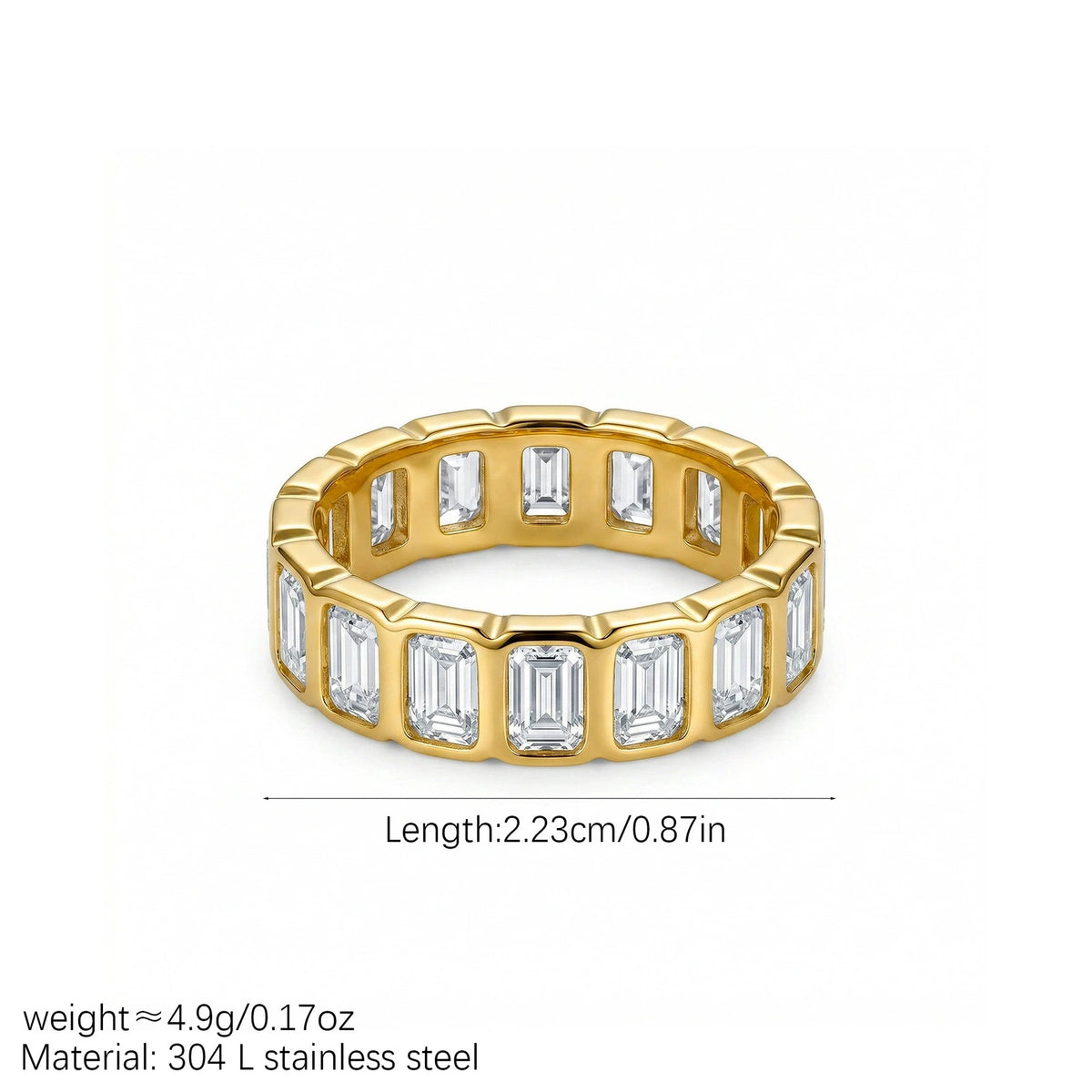 Emerald Cut Pavé Ring by C'Bella Jewelry