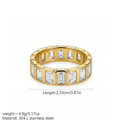 Emerald Cut Pavé Ring by C'Bella Jewelry