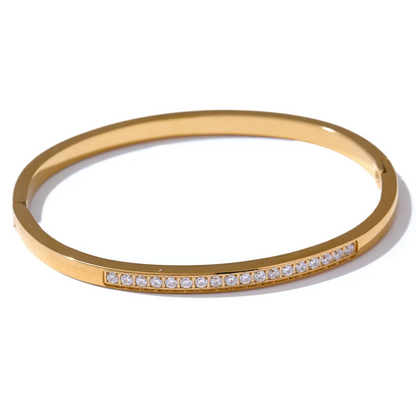Sparkle Pavé Bangle – waterproof zircon bangle by C'Bella Jewelry