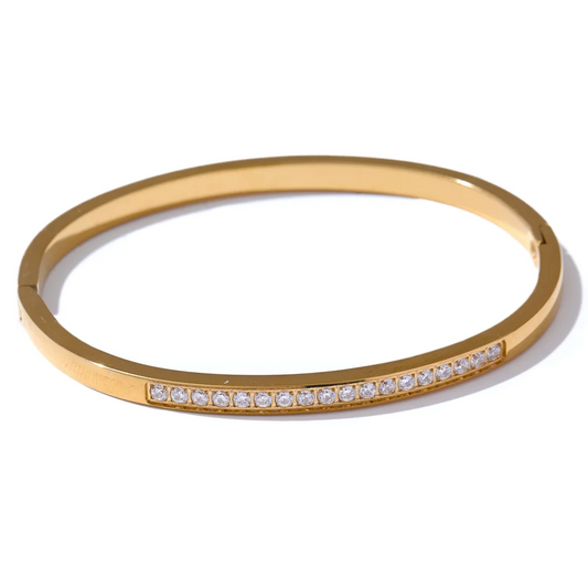 Sparkle Pavé Bangle – waterproof zircon bangle by C'Bella Jewelry