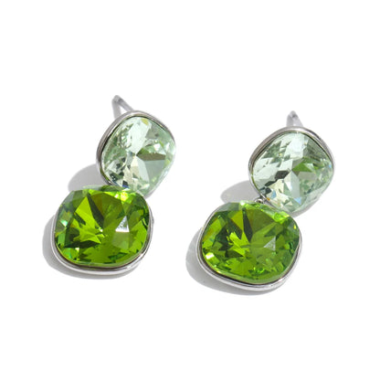 Crystal Square Drop Earrings by C'Bella Jewelry