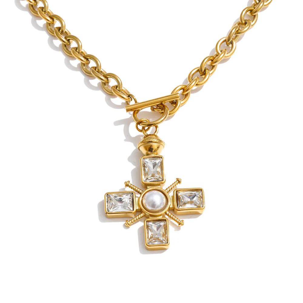 Vintage Cross Necklace – waterproof cross pendant by C'Bella Jewelry