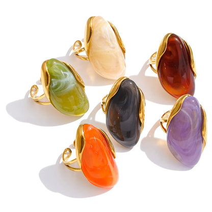 Candy Resin Ring – colourful adjustable ring by C'Bella Jewelry