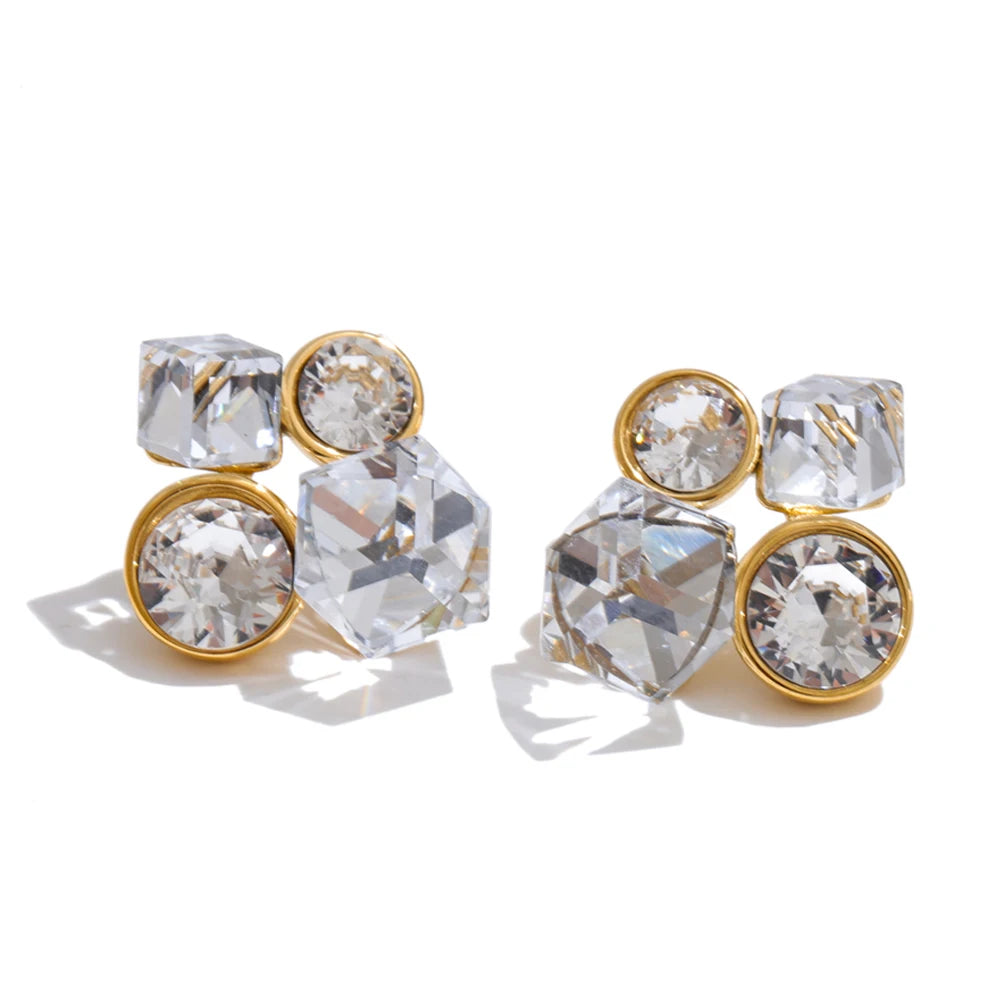Crystal Cluster Studs by C'Bella Jewelry