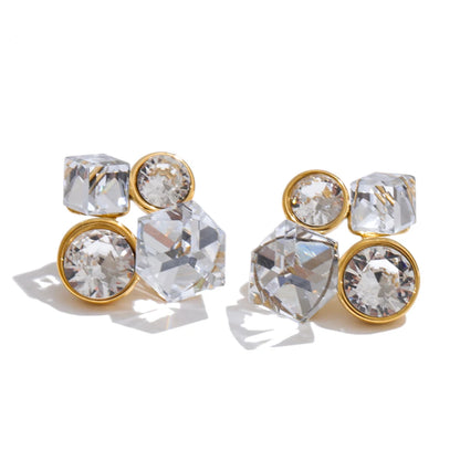 Crystal Cluster Studs by C'Bella Jewelry