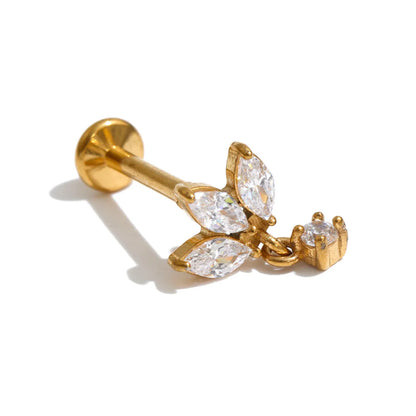 Zircon Charm Piercing by C'Bella Jewelry