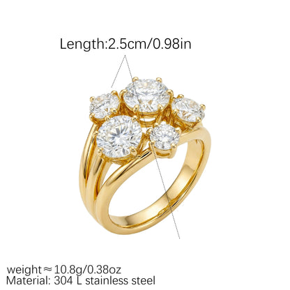 Pink Cluster Ring by C'Bella Jewelry