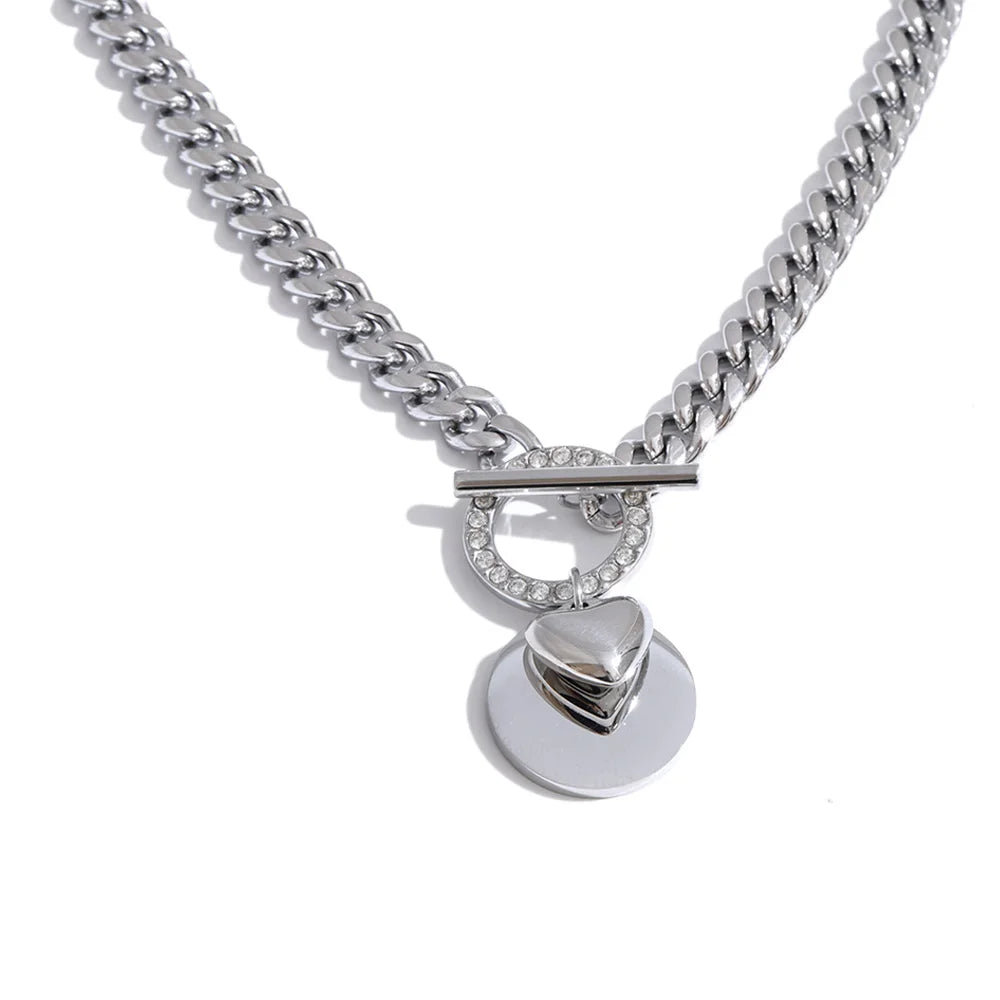 Halo Chunky Chain Set by C'Bella Jewelry