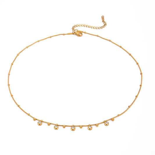 Round Zircon Necklace – necklace, alternate view 3
