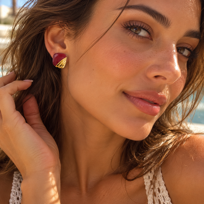 Square Resin Studs by C'Bella Jewelry – view 3