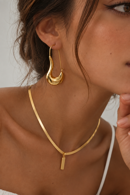 Geometric Statement Hoops by C'Bella Jewelry – view 1