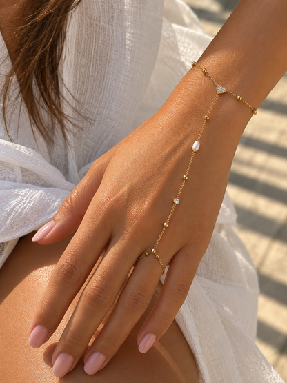 Pearl Hand Chain by C'Bella Jewelry – view 1