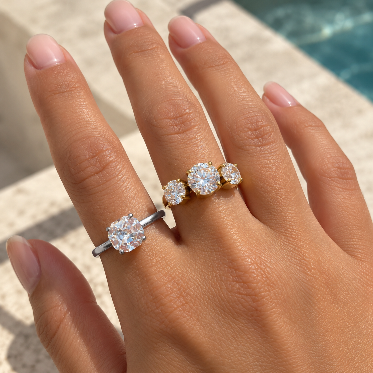 Round Zircon Open Ring by C'Bella Jewelry – view 1
