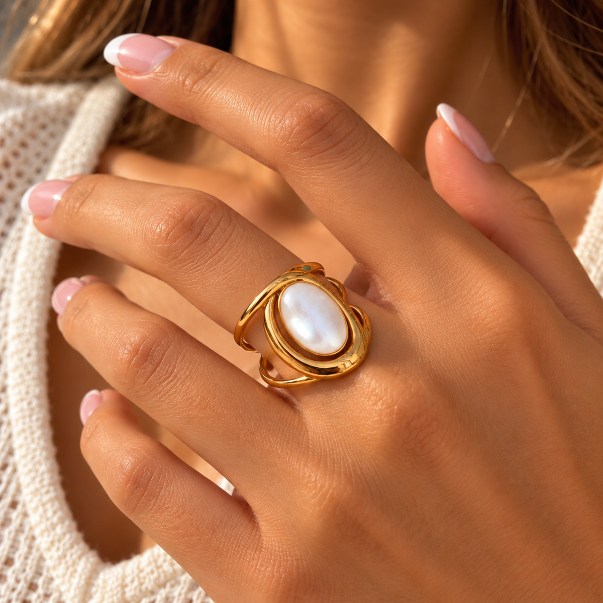 Stone Rings – adjustable stone ring by C'Bella Jewelry