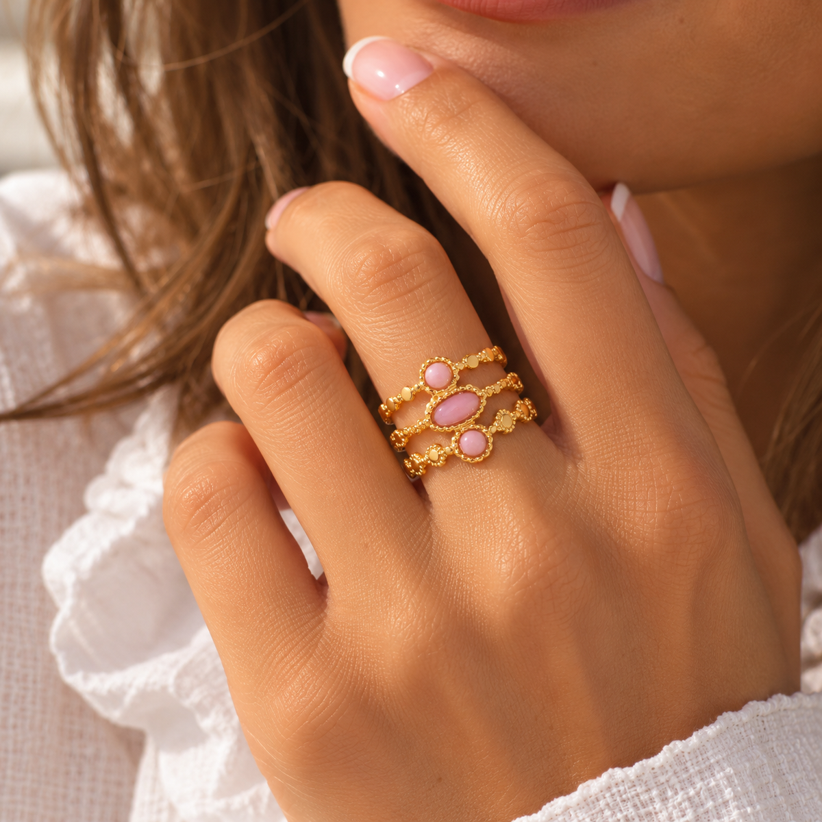 Celine Ring – adjustable gold ring by C'Bella Jewelry