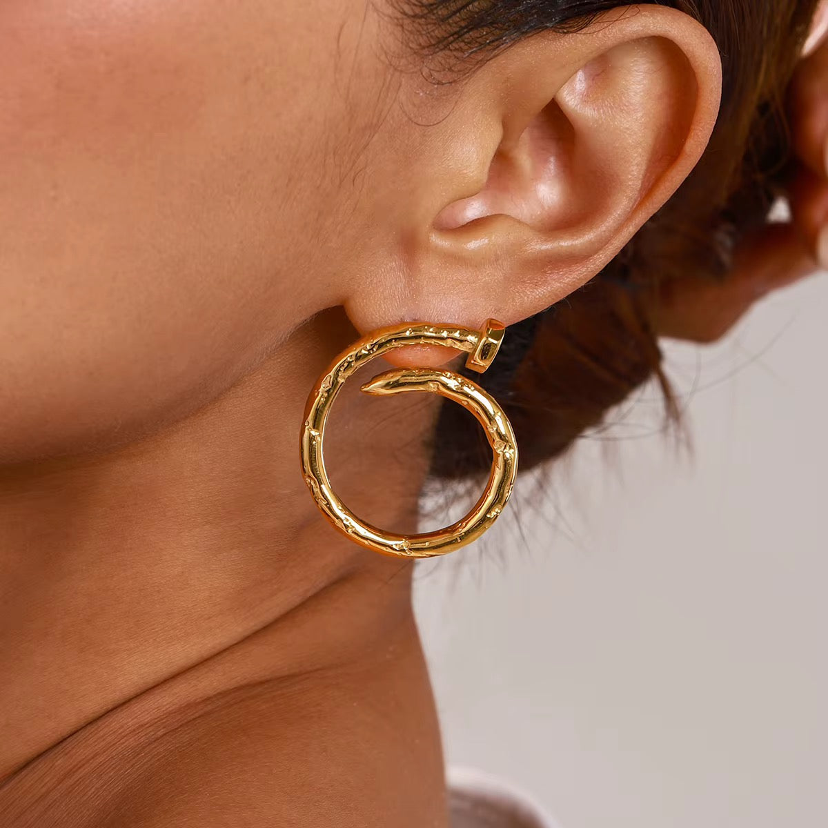 Millie Gold Earrings – view 3 | C'Bella Jewelry