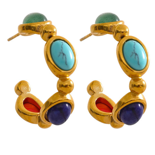 Lapis Earrings – view 2 by C'Bella Jewelry