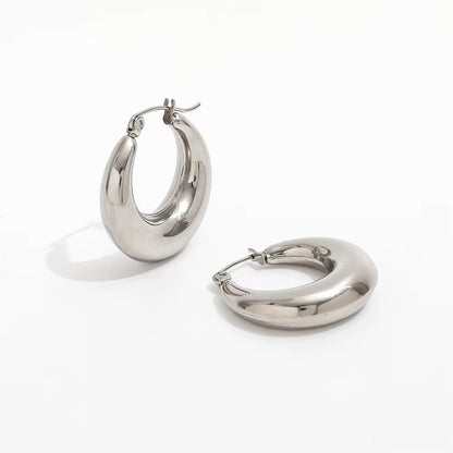 Charmy Chunky Hoop Earrings – view 5 | C'Bella Jewelry