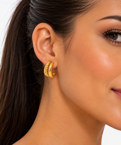 Evelyn Gold Statement Earrings