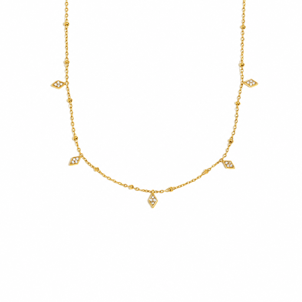 Ada Charm Necklace – 18K gold plated charm necklace by C'Bella Jewelry