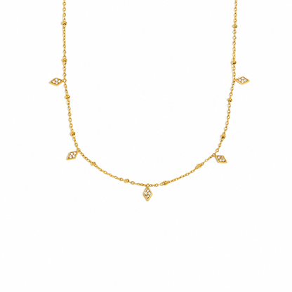 Ada Charm Necklace – 18K gold plated charm necklace by C'Bella Jewelry